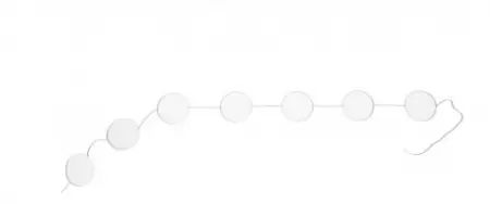 GUIRLANDE CONFETTI PAPIER BLANC DIA 5CM LONG 4M