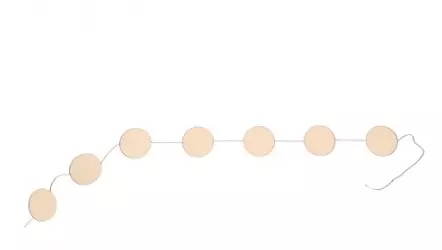 GUIRLANDE CONFETTI PAPIER SAUMON DIA 5CM LONG 4M