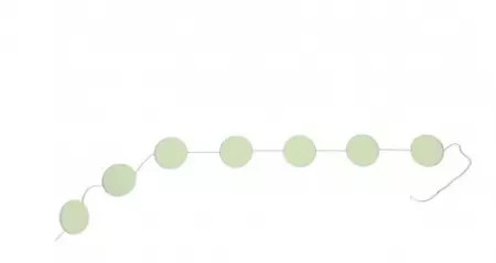 GUIRLANDE CONFETTI PAPIER VERT PASTEL DIA 5CM LONG 4M