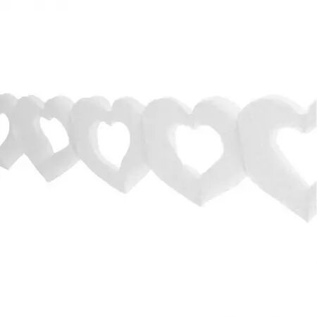 Guirlande deux c�urs 4m - Blanc
