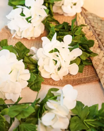 GUIRLANDE HORTENSIA BLANC