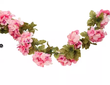 GUIRLANDE HORTENSIA ROSE CLAIR