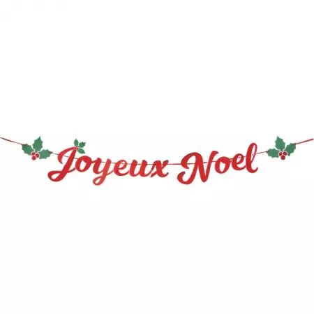 GUIRLANDE JOYEUX NOEL VERT ROUGE
