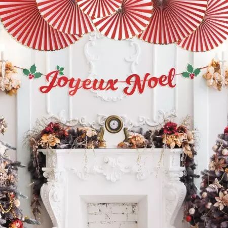 GUIRLANDE JOYEUX NOEL VERT ROUGE