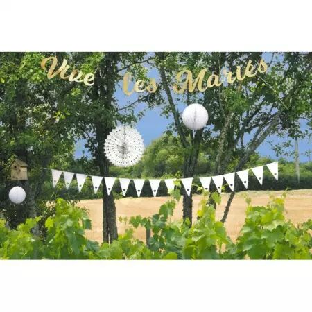 GUIRLANDE LETTRES VIVE LES MARIES OR