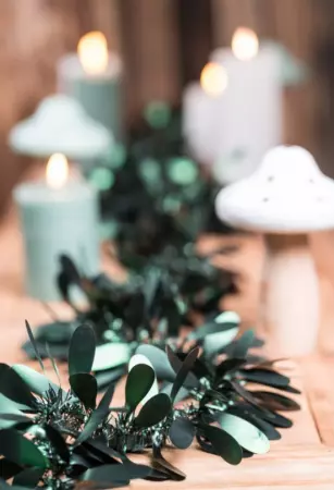 GUIRLANDE NOEL LIBELLULE VERT MAT