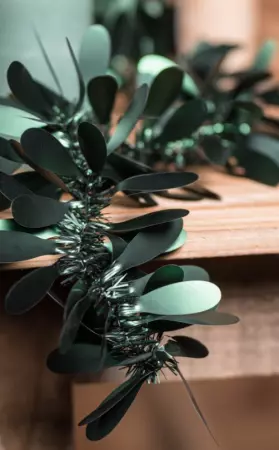 GUIRLANDE NOEL LIBELLULE VERT MAT