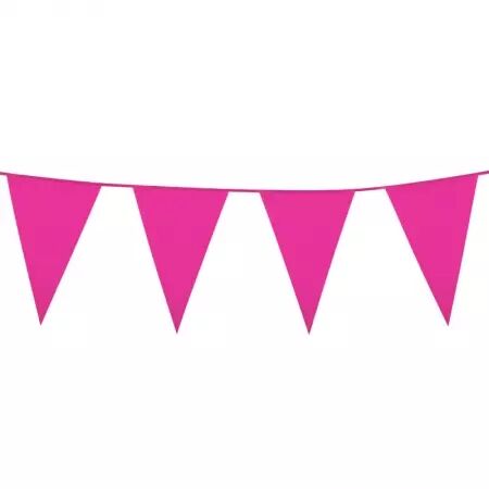 Guirlande PE 20 fanions 30 X 20 cm  ROSE