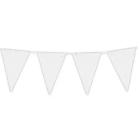 Guirlande PE 20 fanions 30x20 BLANC