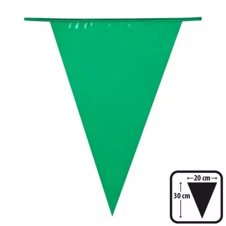 GUIRLANDE PE FANIONS 30X20 VERT