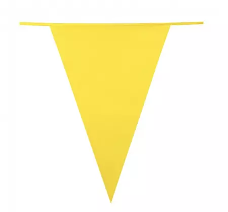 Guirlande PE XXL 18 fanions 45x30cm  JAUNE