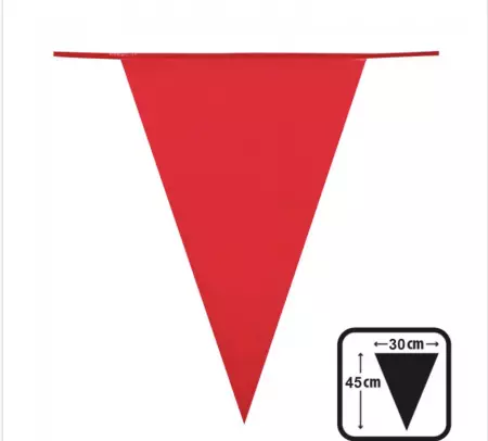 Guirlande PE XXL 18 fanions 45x30cm ROUGE