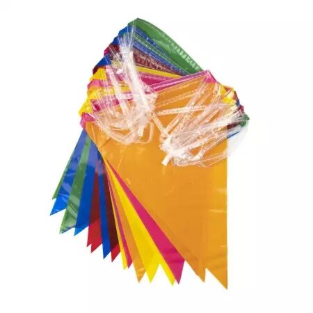 GUIRLANDE PLAST TRIANG. 10M / 20 fanions