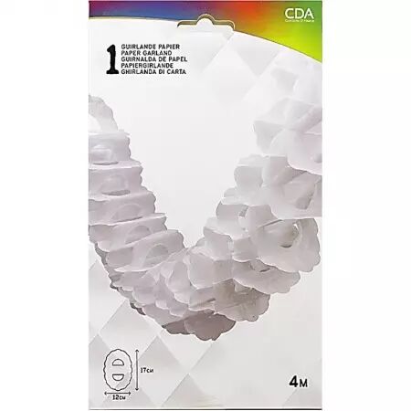 Guirlande zinnia 4m BLANC / CO03201BL