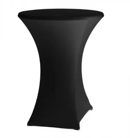 Housse de table haute noire 