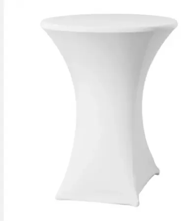 Housse pour table haute blanc 