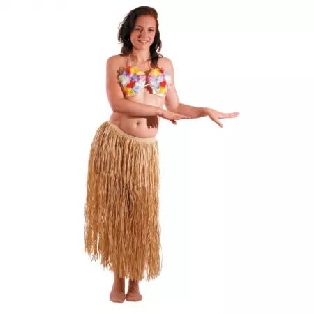 JUPE HAWAI RAFFIA NATUREL 80CM	