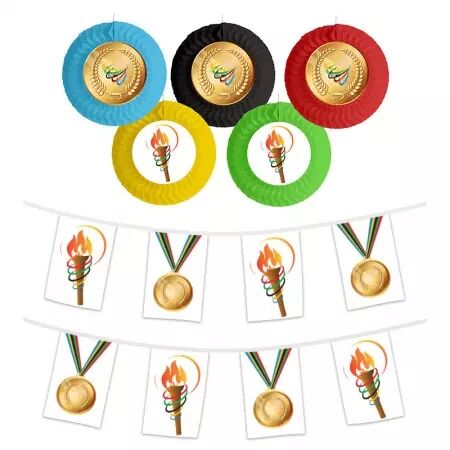 Kit d&eacute;co N&deg;2 Jeux Sportifs 6 pi&egrave;ces  