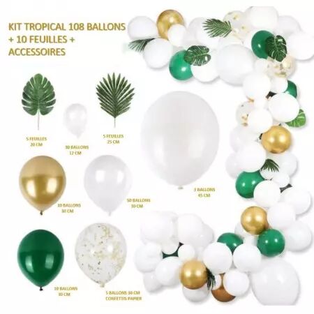 KIT TROPICAL 108 BALLONS