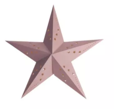 LANTERNE &Eacute;TOILE 60CM ROSE PASTEL