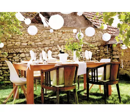 LANTERNE JAPONAISE 50CM DENTELLE VINTAGE