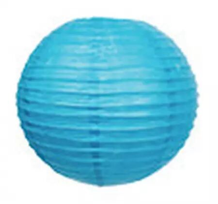 LANTERNE TURQUOISE 35CM BLANC