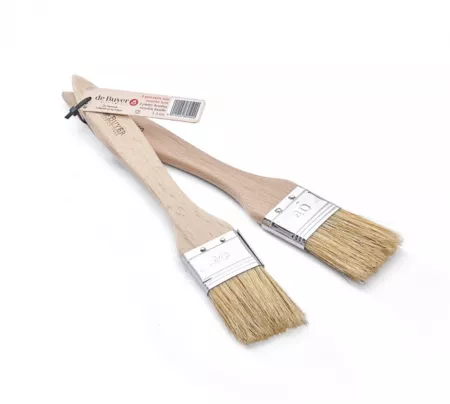 LOT 2 PINCEAUX PATISSIERS EN SOIE NATURELLE 40MM