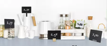 LOT DE 20 ARDOISE TAGS A7 EFFACABLE+FEUTRE CRAIE+ACCESSOIRES