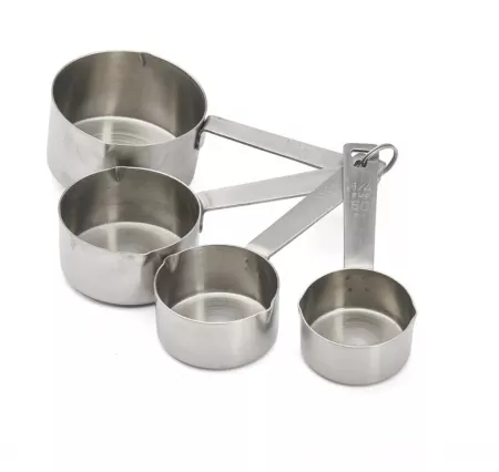 LOT DE 4 MESURES INOX 60/80/125/250 ML