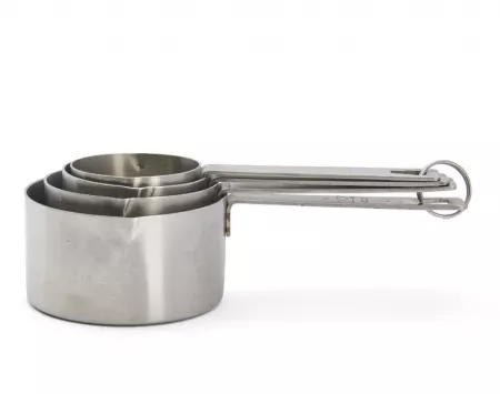 LOT DE 4 MESURES INOX 60/80/125/250 ML