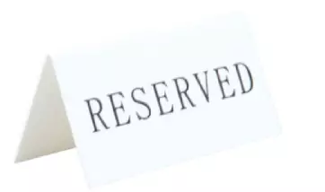 LOT DE 5 ETIQUETTES \ RESERVE\  acrylique blanc 