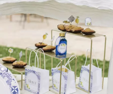 Mignonnette L&eacute;o Verre Transparent et Bouchon en M&eacute;tal 5,4x11x2,7cm - 70ml