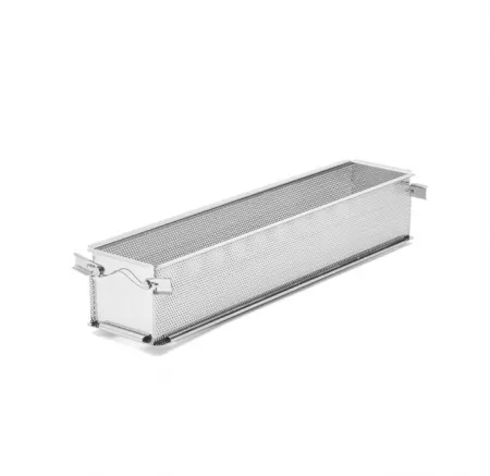 Moule &agrave; p&acirc;t&eacute; en cro&ucirc;te d&eacute;pliable inox perfor&eacute; GEOFORME 48x9x8,5cm