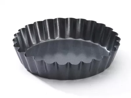 Moule &agrave; tartelette rond cannel&eacute; acier antiadh&eacute;sif &Oslash;10cm