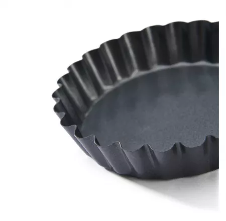Moule &agrave; tartelette rond cannel&eacute; acier antiadh&eacute;sif &Oslash;12cm