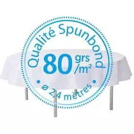NAPPE RONDE SPUNBOUND D240 CM BLANC