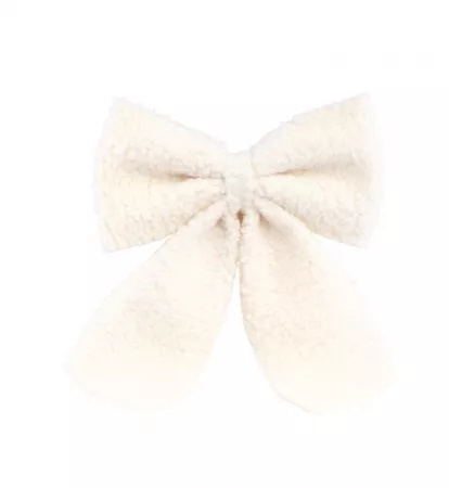 NOEUD FOURRURE BLANC