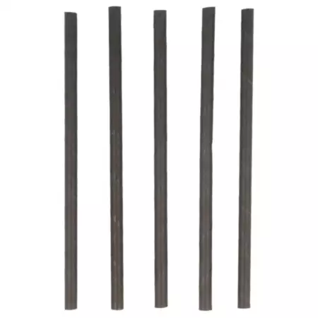 PAILLES DROITES COCKTAIL &Oslash;0,60x14 CM NOIR PAPIER (3000 UNIT&Eacute;)