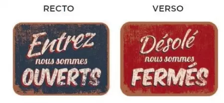 Pancarte 20x15cm Vintage fil nylon