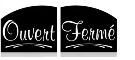 Panneau 15x12 Ouvert Frem&eacute; Blanc Noir / 2406