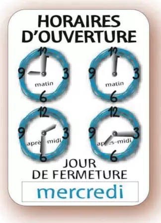 Panneau Horaire 20x15 Rondo Bleu / 1024