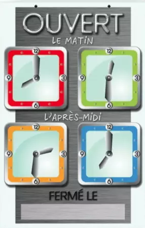 Panneau Horaire 20x15 Silver / 1026