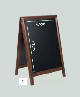 PANNEAU TROTTOIR FINITION LAQUE BOIS EXOTIQUE 55X85cm