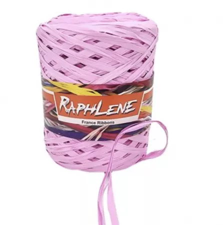 PELOTE XL RAPHIA ROSE PALE 200m