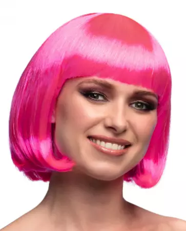 Perruque Cabaret rose vif