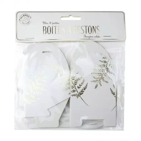 PETITES BOITES A FESTONS FOUGERE WHITE X 8 