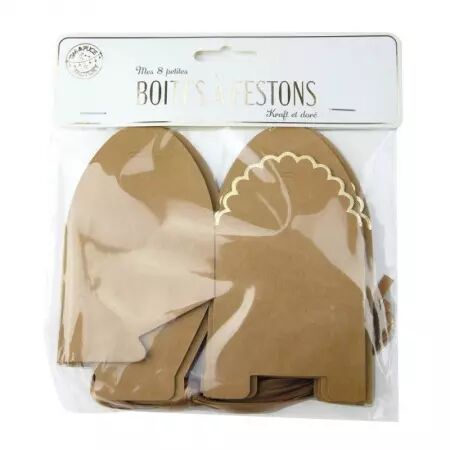 PETITES BOITES A FESTONS KRAFT X 8