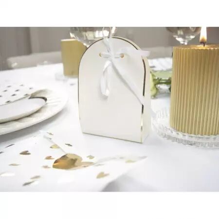 PETITES BOITES BLANCHES ET OR X8