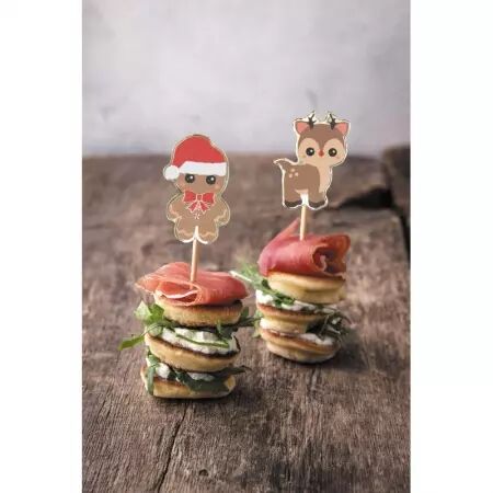 PICS A COCKTAIL RENNES ET PAINS D EPICES X 10 PCS