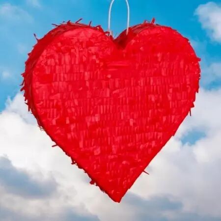 Pinata - Coeur rouge  50 X 10 X 50 CM